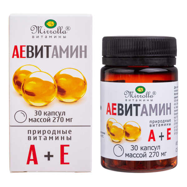 АЕ Витамин Мирролла с природными витаминами капсулы массой 270 мг 30 шт
