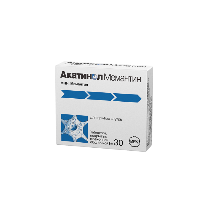 Акатинол Мемантин таблетки покрытпленоб 10 мг 30 шт