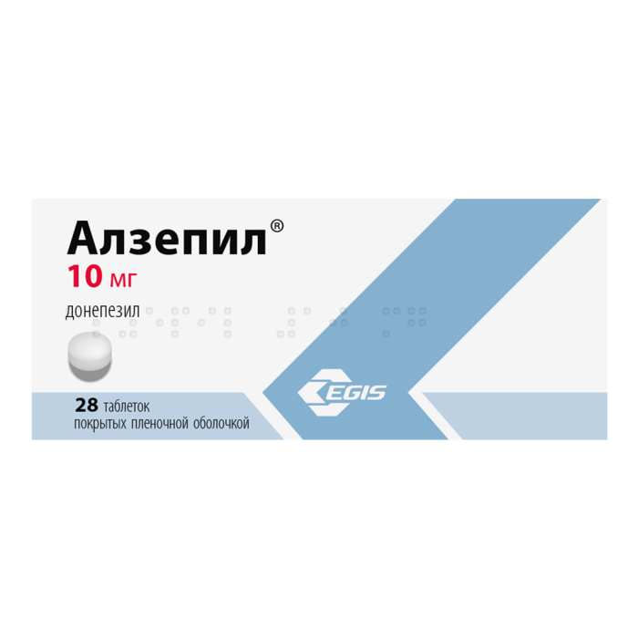 Алзепил таблетки покрытпленоб 10 мг 28 шт