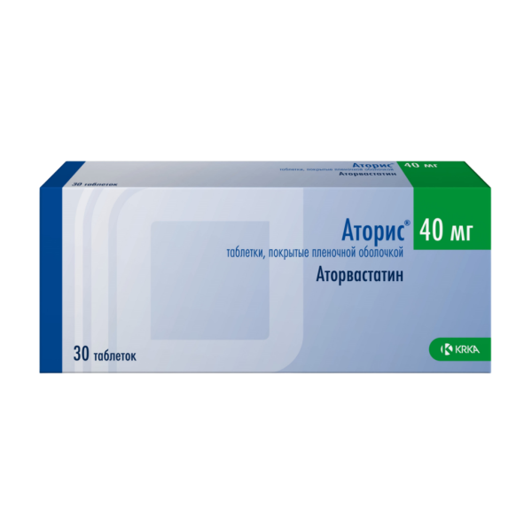 Аторис таблетки покрытпленоб 40 мг 30 шт