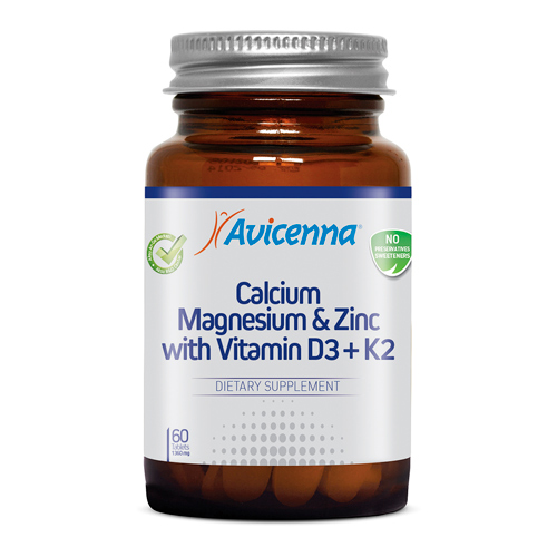 Авиценна Кальций Магний Цинк Д3 и К2 /Avicenna Calcium Magnesium & Zinc with Vitamin D3+K2 таблетки массой 1360 мг 60 шт