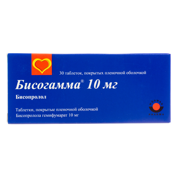 Бисогамма таблетки покрытпленоб 10 мг 30 шт