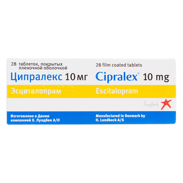 Ципралекс таблетки покрытпленоб 10 мг 28 шт