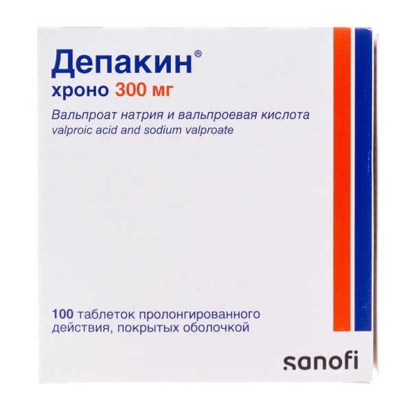 Депакин хроно таблетки пролонг действия покрытоб 300 мг 100 шт