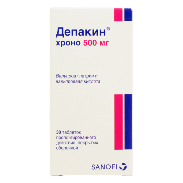 Депакин хроно таблетки пролонг действия покрытоб 500 мг 30 шт