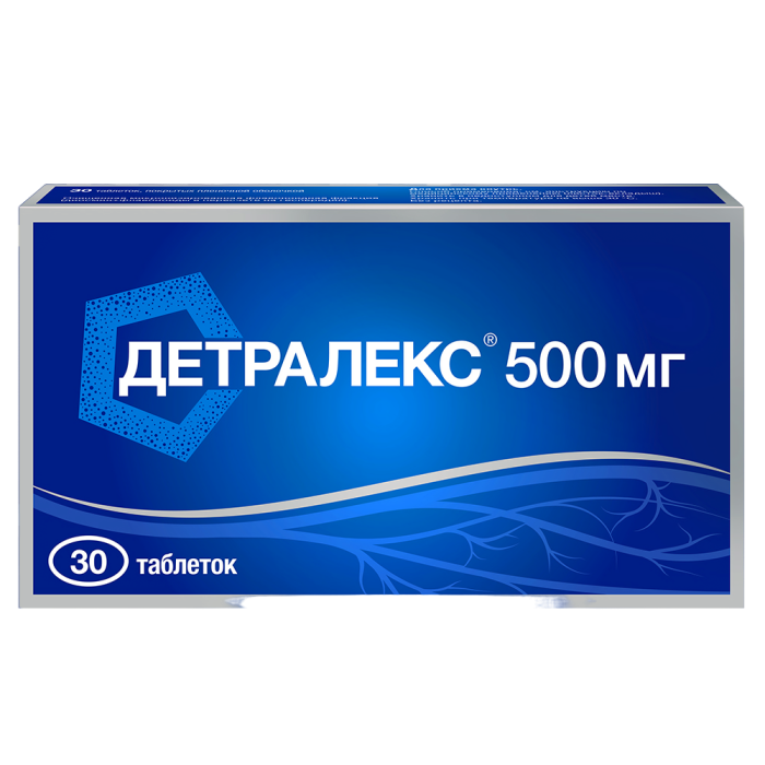 Детралекс таблетки покрытпленоб 500 мг 30 шт