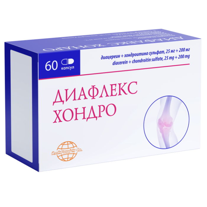 Диафлекс Хондро капсулы 25 мг+200 мг 60 шт
