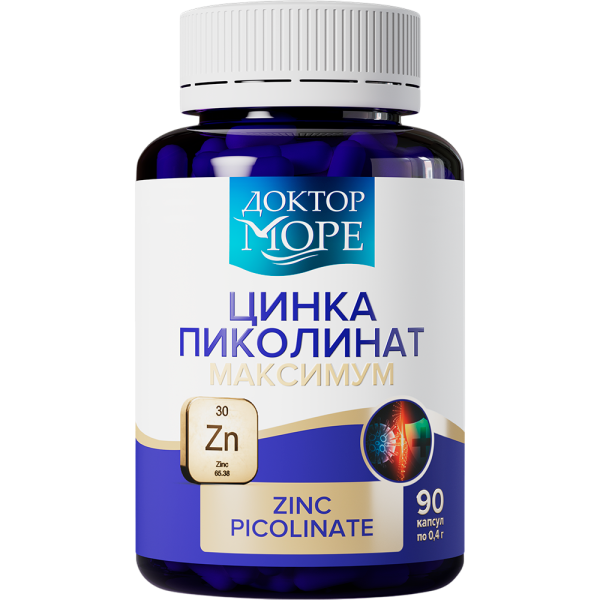 Доктор Море Цинка пиколинат максимум/Zinc picolinate maximum капсулы по 400 мг 90 шт