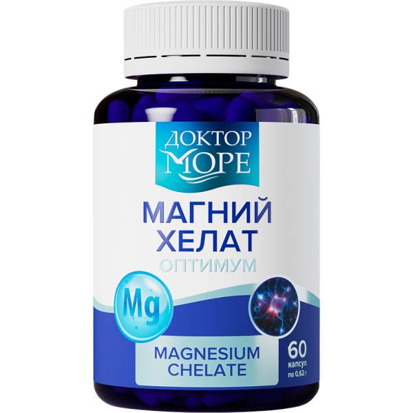Доктор Море Магний хелат оптимум/Magnesium chelate optimum капсулы по 620 мг 60 шт
