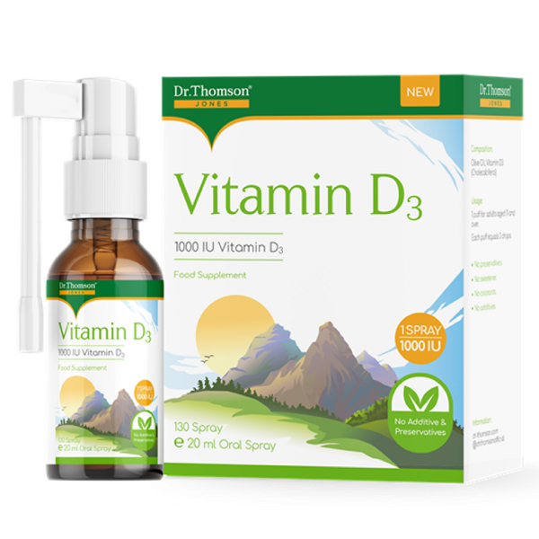 Dr Thomson Vitamin D3 1000 IU / Доктор Томсон Витамин D3 1000 МЕ жидкость во флаконах по 20 мл с дозатором-распылителем 1 шт