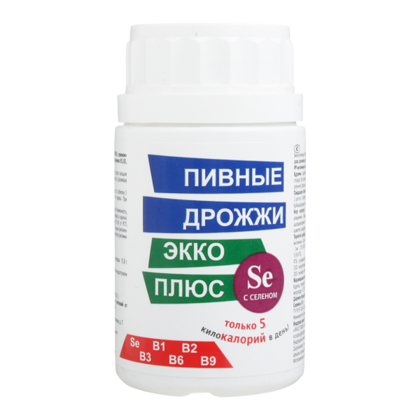 Дрожжи пивные Экко Плюс с селеном таблетки массой 450 мг 100 шт