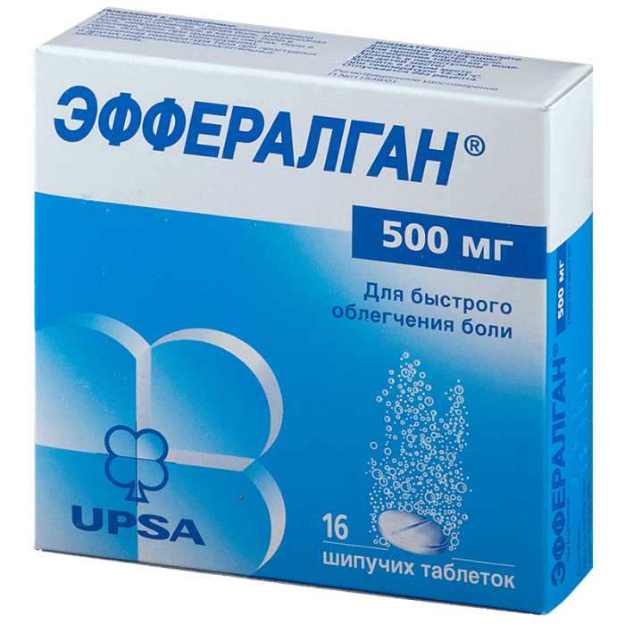 Эффералган таблетки шипучие 500 мг 16 шт