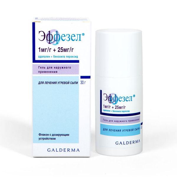 Эффезел гель для наружного применения 1 мг/г+25 мг/г 30 г 1 шт