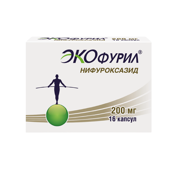 Экофурил капсулы 200 мг 16 шт