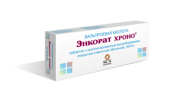 Энкорат хроно таблетки с пролонг высвобождением покрытпленоб 300 мг 30 шт