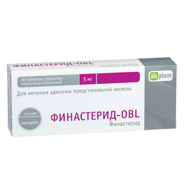 Финастерид-OBL таблетки покрытпленоб 5 мг 30 шт