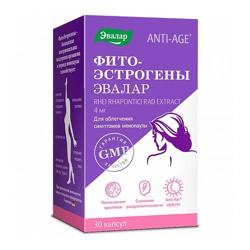 ФитоЭстрогены Эвалар кишечнорастворимые капсулы по 0,25 г 30 шт