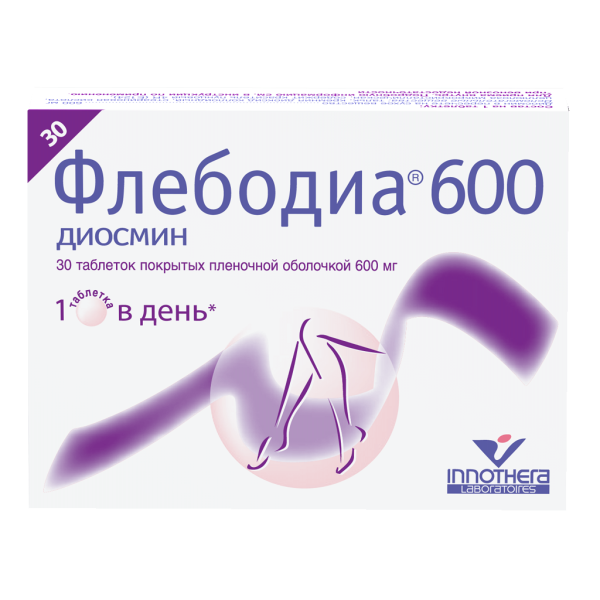 Флебодиа 600 таблетки покрытпленоб 600 мг 30 шт
