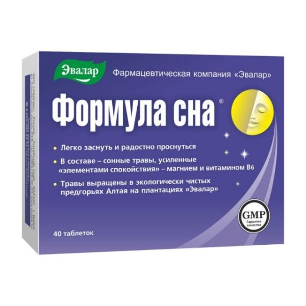 Формула Сна таблетки покрытоб массой 0,5 г 40 шт