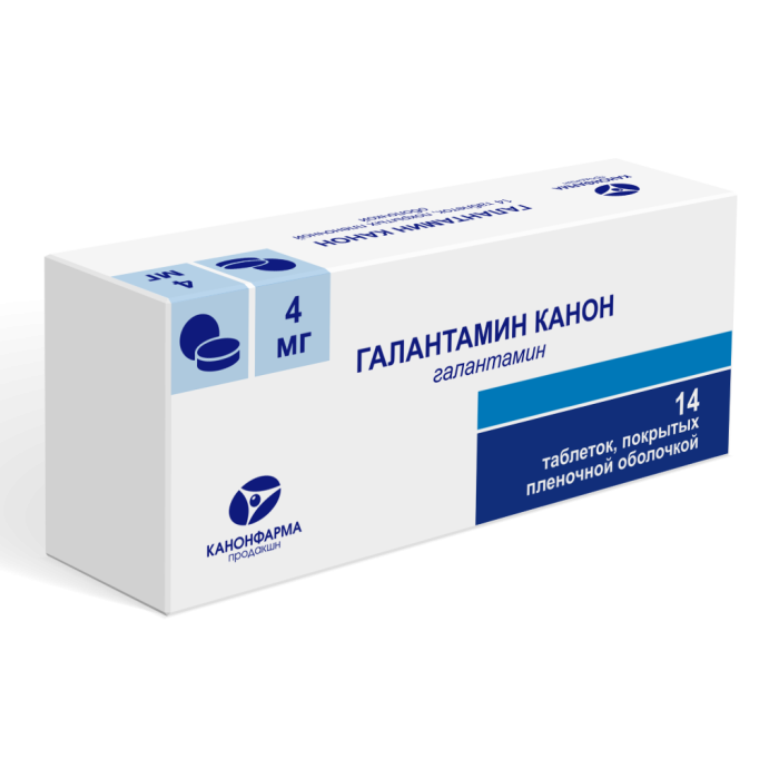 Галантамин Канон таблетки покрытпленоб 4 мг 14 шт