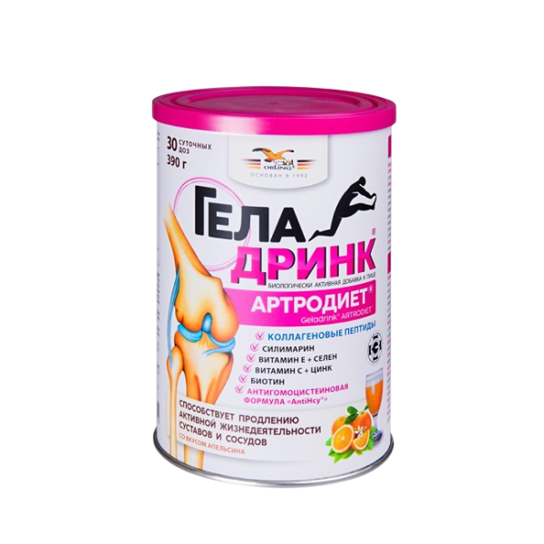 Геладринк Артродиет / Geladrink Atrodiet порошок по 390 г апельсин 1 шт