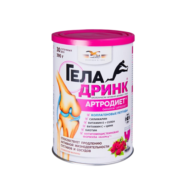 Геладринк Артродиет / Geladrink Atrodiet порошок по 390 г малина 1 шт