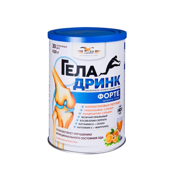 Геладринк Форте / Geladrink Forte порошок по 420 г апельсин 1 шт