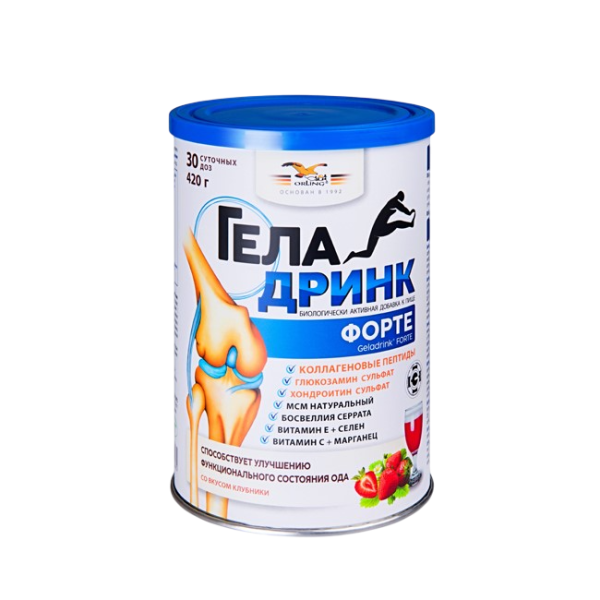 Геладринк Форте / Geladrink Forte порошок по 420 г клубника 1 шт