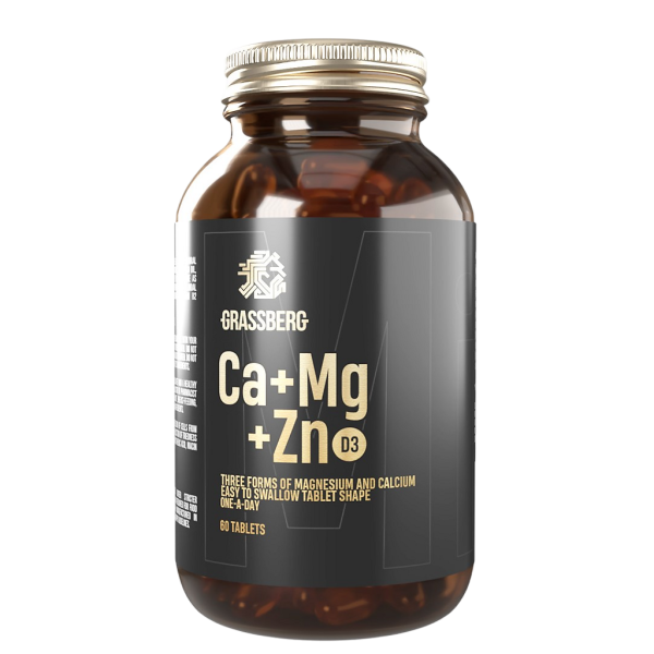 Грассберг Кальций+магний+Цинк/Grassberg Ca + Mg + Zn таблетки массой 1622 мг 60 шт