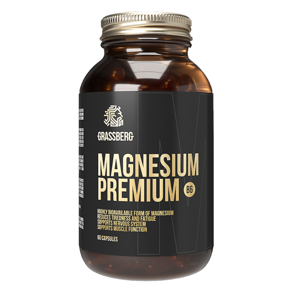Grassberg Magnesium Premium B6 / Магний Премиум+B6 капсулы массой 930 мг 60 шт