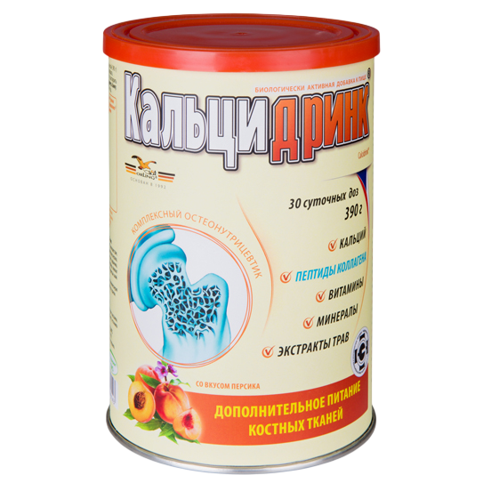 Кальцидринк / Calcidrink порошок массой 390 г персик
