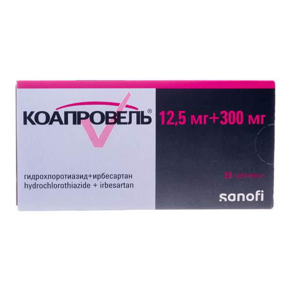 Коапровель таблетки покрытпленоб 125 мг+300 мг 28 шт