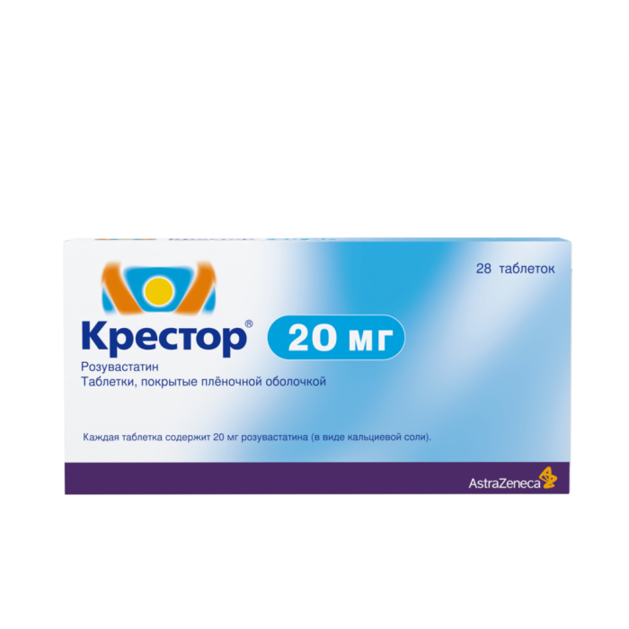 Крестор таблетки покрытпленоб 20 мг 28 шт