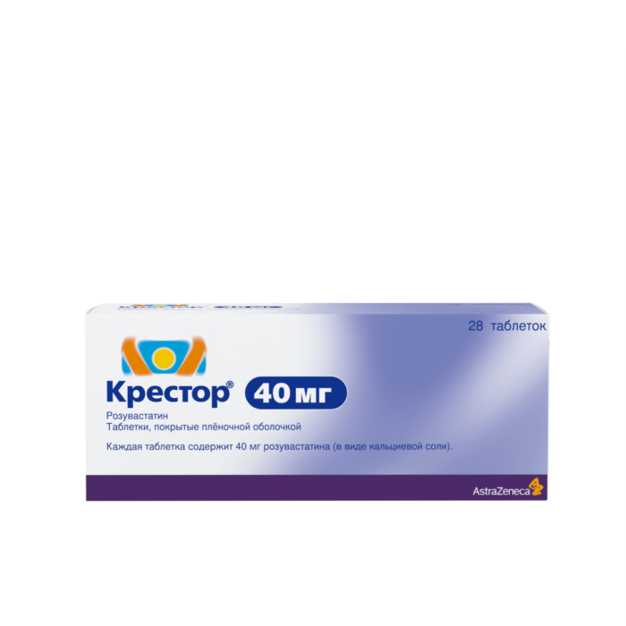 Крестор таблетки покрытпленоб 40 мг 28 шт