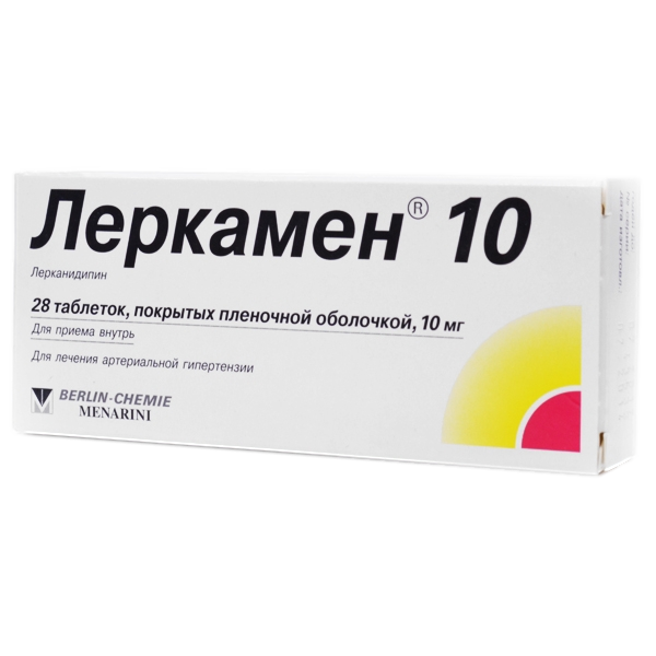 Леркамен 10 таблетки покрытпленоб 10 мг 28 шт