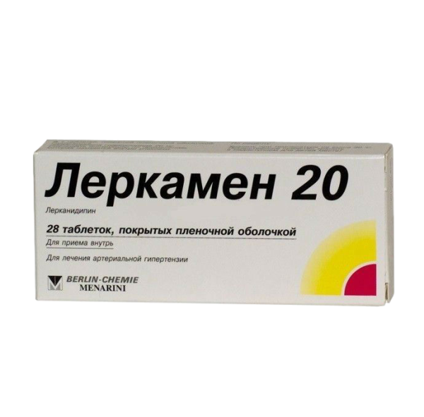 Леркамен 20 таблетки покрытпленоб 20 мг 28 шт