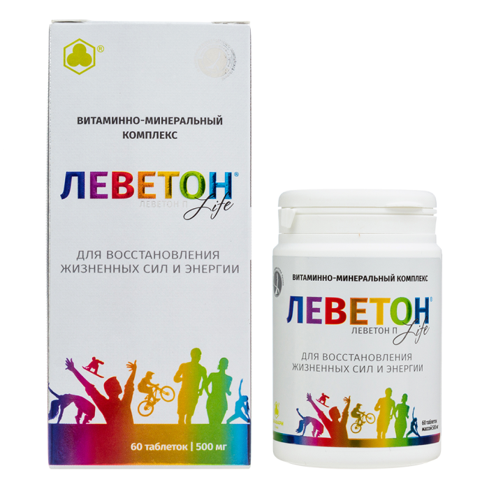 Леветон П таблетки массой 500 мг 60 шт