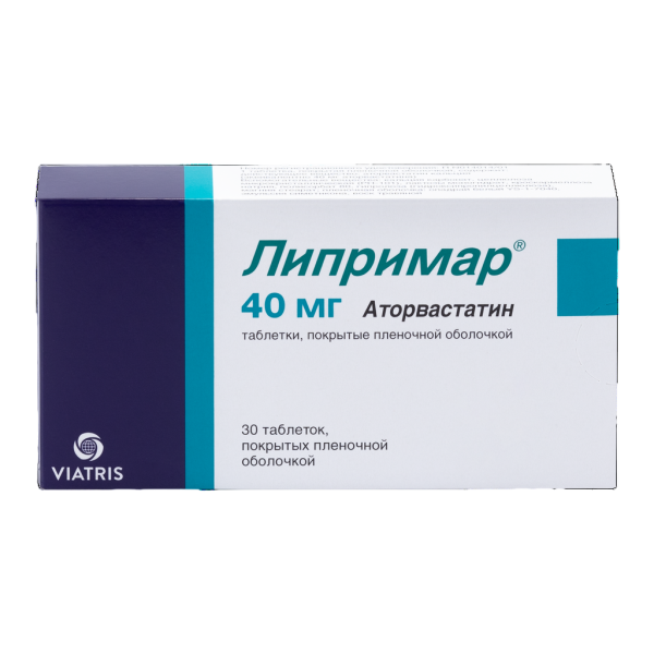 Липримар таблетки покрытпленоб 40 мг 30 шт