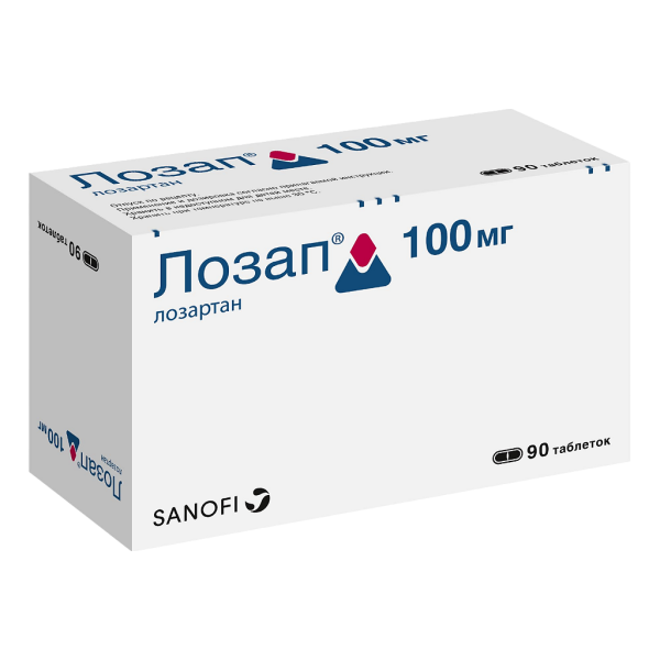 Лозап таблетки покрытпленоб 100 мг 90 шт