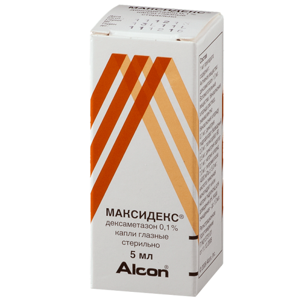 Максидекс капли глазные 0,1 % 5 мл 1 шт