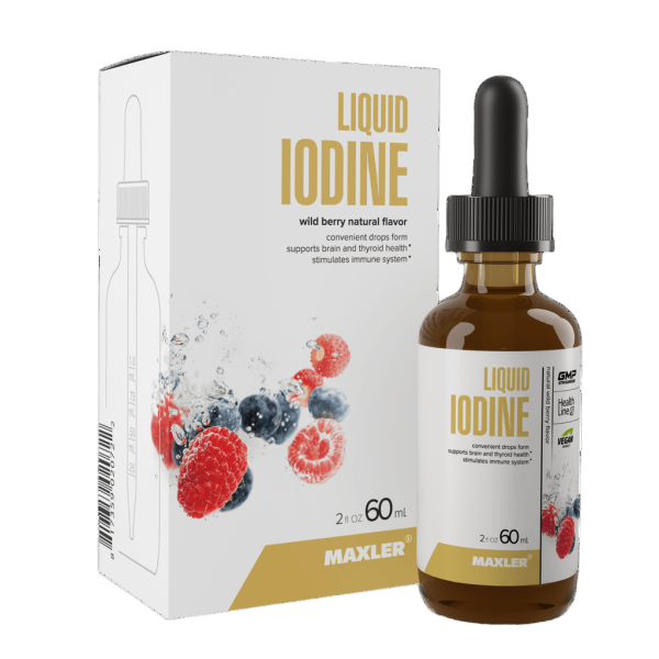 Макслер Жидкий Йод вкус Лесные ягоды / Maxler Liquid Iodine Wild Berry flavor 60 мл 1 шт