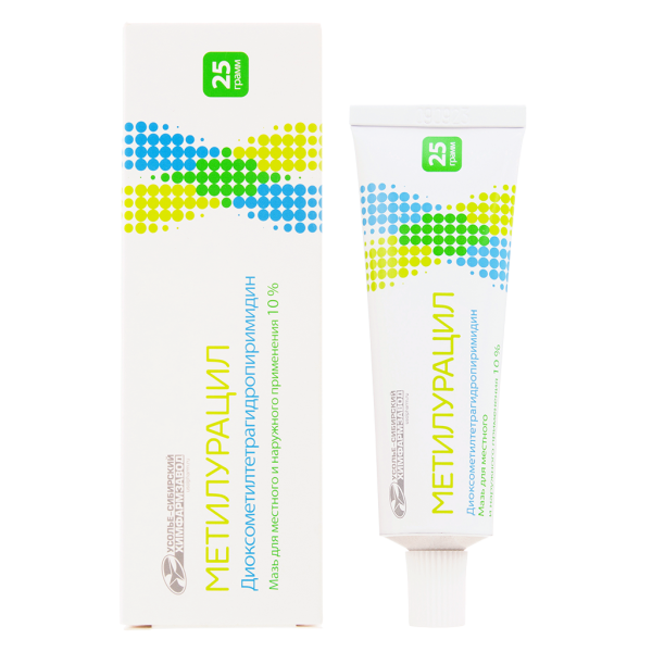 Метилурацил мазь для местного и наружного применения 10 % туба 25 г 1 шт