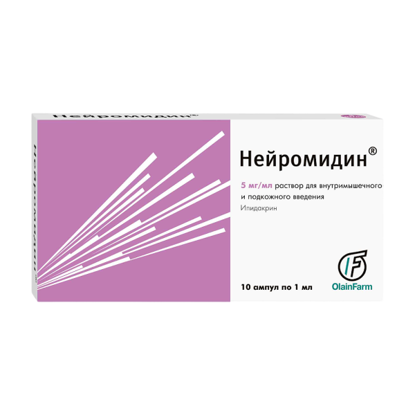 Нейромидин раствор для в/м и п/к введ 5 мг/мл 1 мл амп 10 шт