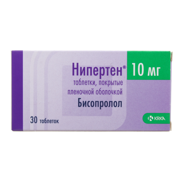 Нипертен таблетки покрытпленоб 10 мг 30 шт