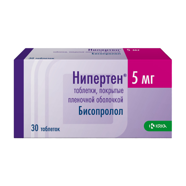 Нипертен таблетки покрытпленоб 5 мг 30 шт