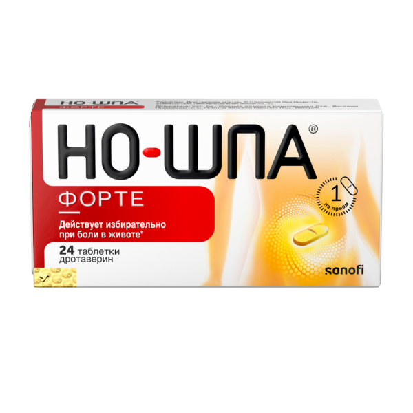 Но-шпа форте таблетки 80 мг 24 шт