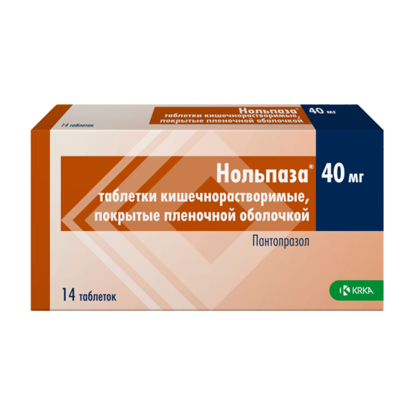Нольпаза таблетки кишечнорастворимые покрытпленоб 40 мг 14 шт
