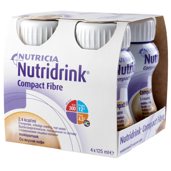Nutricia Нутридринк Compact Fibre смесь с пищевыми волокнами со вкусом кофе 125 мл 4 шт