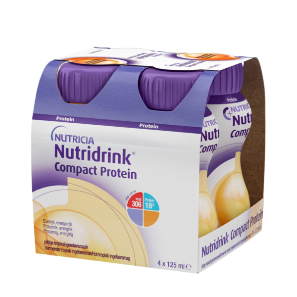 Нутридринк Компакт Протеин бутылочка с согревающим вкусом имбиря и тропических фруктов 125 мл 4 шт