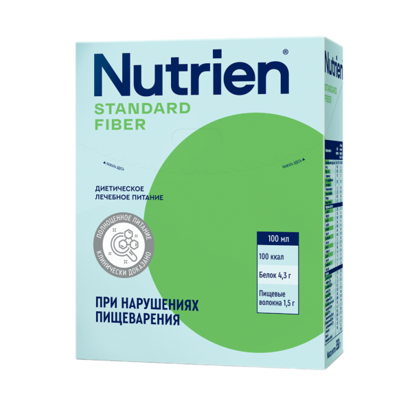 Нутриэн Стандарт с пищевыми волокнами (Nutrien Standard Fiber) лечебное питание сухая смесь 350 г 1 шт